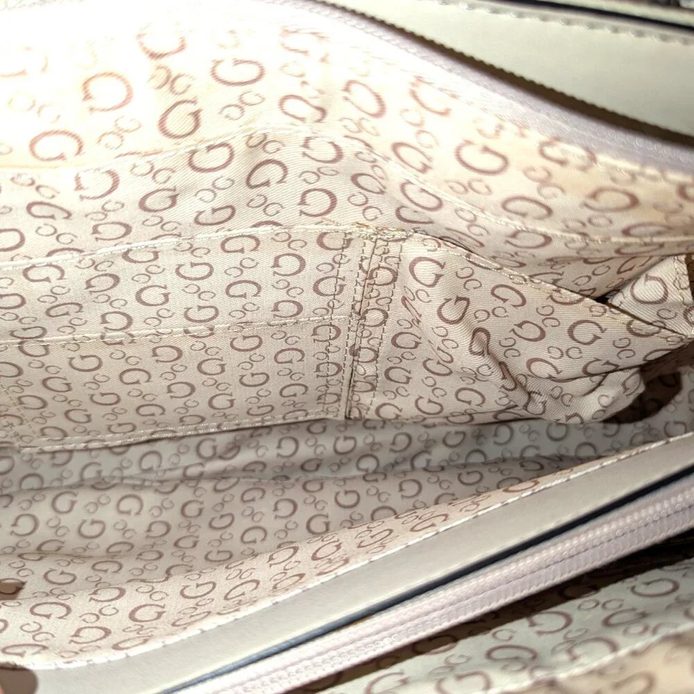 NWT Guess | Gretna Satchel Shoulder Bag Purse in Stone Cream Tan | One Size